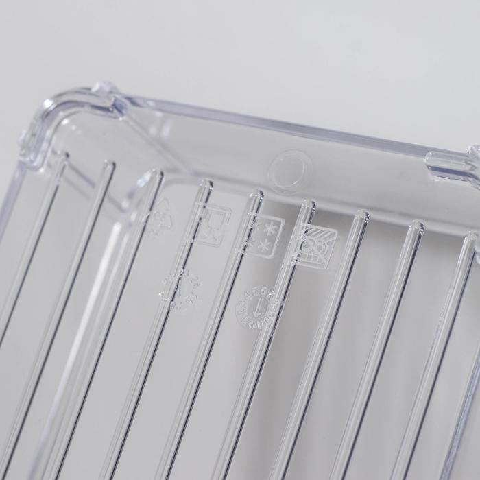 Контейнер для холодильника с крышкой IDEA, 20&times;30&times;10 см, цвет прозрачный
