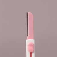 Бритва для коррекции бровей, с регулятором, цвет белый/розовый Бритва для коррекции бровей, с регулятором, цвет белый/розовый