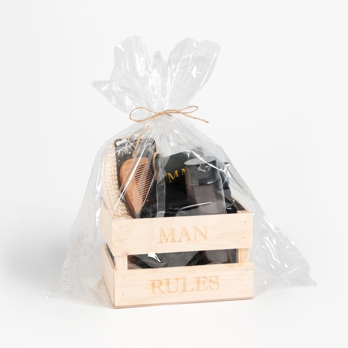 Набор подарочный Этель Man rules, полотенце 70х140см, полотенце 30х60см и аксессуары