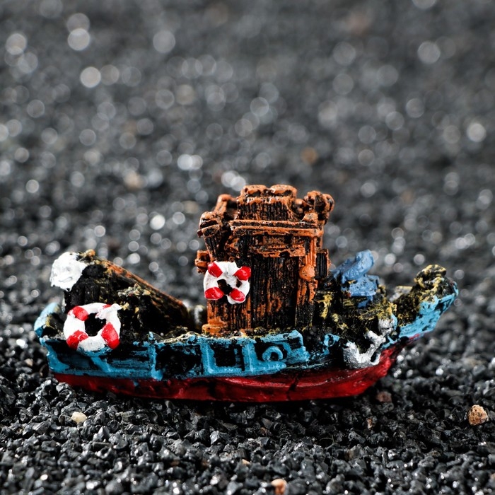 Декор для аквариума Декор для аквариума "Катер", 10,5 х 4,5 х 5,5 см