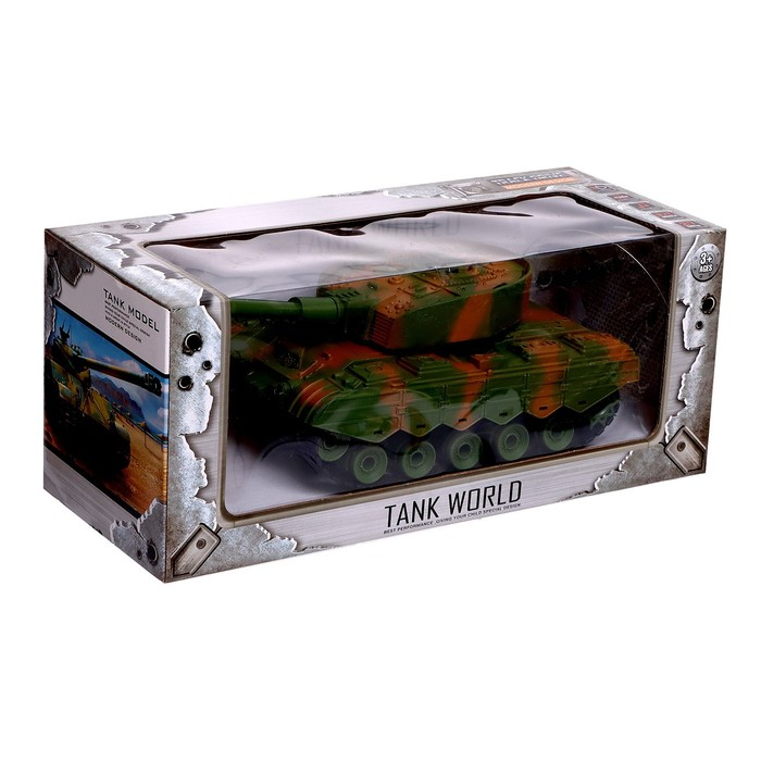 Танк радиоуправляемый &laquo;Армия&raquo;, работает от аккумулятора, световые и звуковые эффекты, цвет МИКС