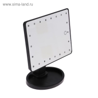 Зеркало Luazon KZ-06, подсветка, 26.5&times;16&times;12 см, 4хАА, 22 диода, сенсорная кнопка, черное
