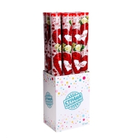 Пневмохлопушка «Любовь», лепестки роз, красные и белые, 60 см Пневмохлопушка «Любовь», лепестки роз, красные и белые, 60 см