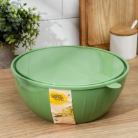 Салатник с крышкой &laquo;Fiesta&raquo;, 5 л, цвет микс