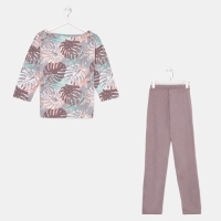 Костюм (лонгслив, брюки) женский &laquo;Оазис&raquo; цвет светло-коричневый, размер 46