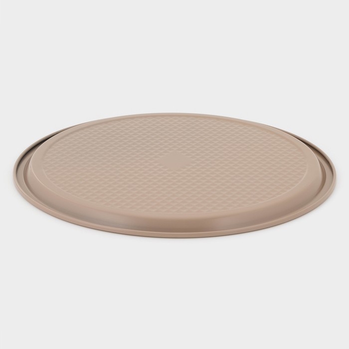 Форма для пиццы Magistro Shiny Diamond, 39&times;1,5 см, толщина 0,6 мм, антипригарное покрытие, цвет коричневый