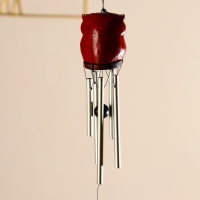 Музыка ветра "Сова с сердечком" дерево, металл 5х5х40 см Музыка ветра "Сова с сердечком" дерево, металл 5х5х40 см