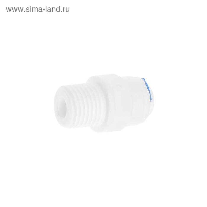 Переходник ITA F9074, 1/4" х 1/4", прямой, полипропилен