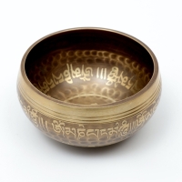 Музыкальный инструмент поющая чаша Music Life, золотистая с узорами, 9 см Музыкальный инструмент поющая чаша Music Life, золотистая с узорами, 9 см