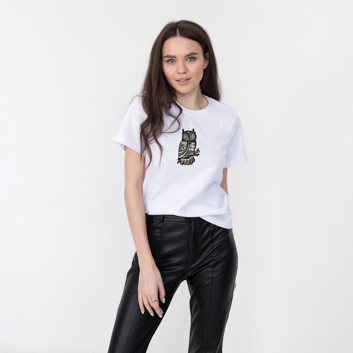 Термоаппликация &laquo;Филин&raquo;, 10,5 &times; 6,5 см, цвет серый