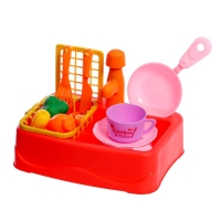 Игровой набор &laquo;Чистая кухня&raquo;, функциональная раковина, посуда, продукты