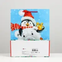 Пакет подарочный &laquo;Мишка и пингвин&raquo;, 26&times;32&times;12 см