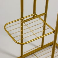 Подставка для цветов Greengo, 4 полки, 43 &times; 22 &times; 82 см, напольная, металл, цвет золотой