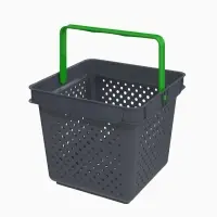 Корзина покупательская пластиковая 10 л, серая