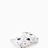 Кошелек жен 13-01-01 Июнь2504, 11*3,5*8,5 см, отд на молнии, белый-черный