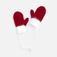 Подвеска на елку &laquo;Вьюшка&raquo;, варежки, красная