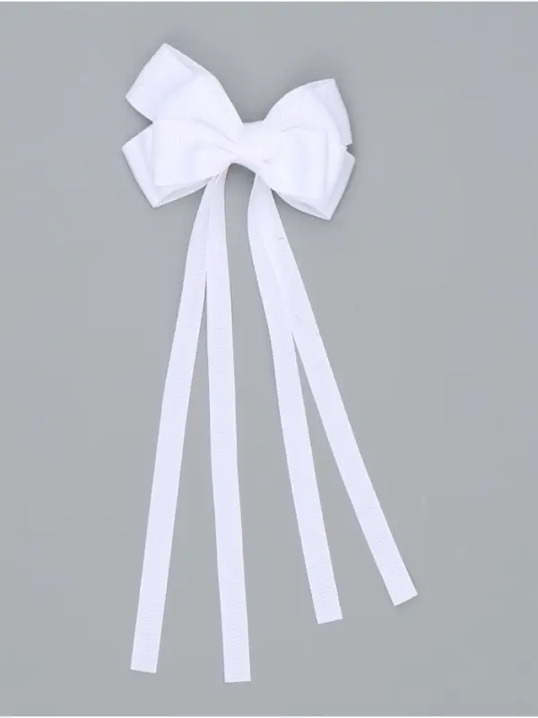 Бант для волос на заколке с лентами, цвет белый, Принцессы