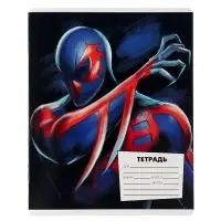 Тетрадь в линейку 18 листов, 5 видов МИКС, обложка мелованный картон, &laquo;Человек-паук&raquo;