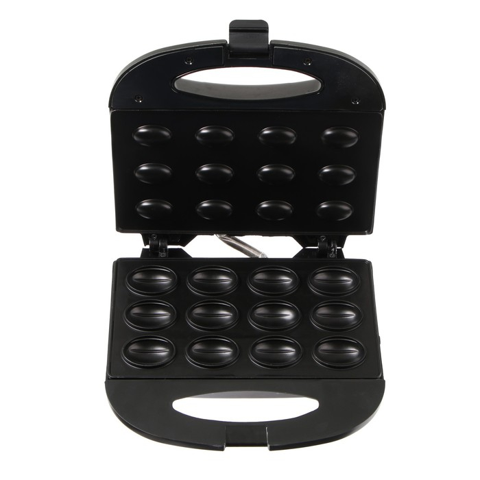 Электровафельница Luazon LT-08, 750 Вт, орешки, антипригарное покрытие, черная Электровафельница Luazon LT-08, 750 Вт, орешки, антипригарное покрытие, черная