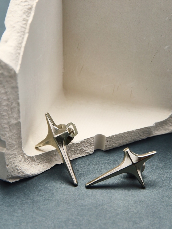 Зажим «Звезда» сияние, цвет серебро Зажим «Звезда» сияние, цвет серебро