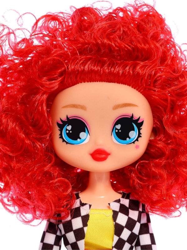 Кукла &laquo;Кудряшка Рина&raquo;, шарниры в руках, красный