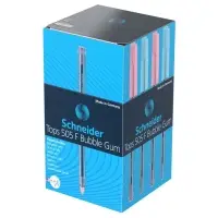 Ручка шариковая Schneider "Tops 505 F Bubble Gum", узел 0.8 мм, синие чернила, прозрачный корпус