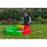 Песочница пластиковая, 115 &times; 115 &times; 20 см, разноцветная, &laquo;Круг&raquo;