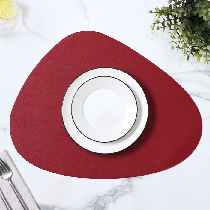 Салфетка сервировочная на стол Доляна &laquo;Тэм&raquo;, 45&times;35 см, цвет винный