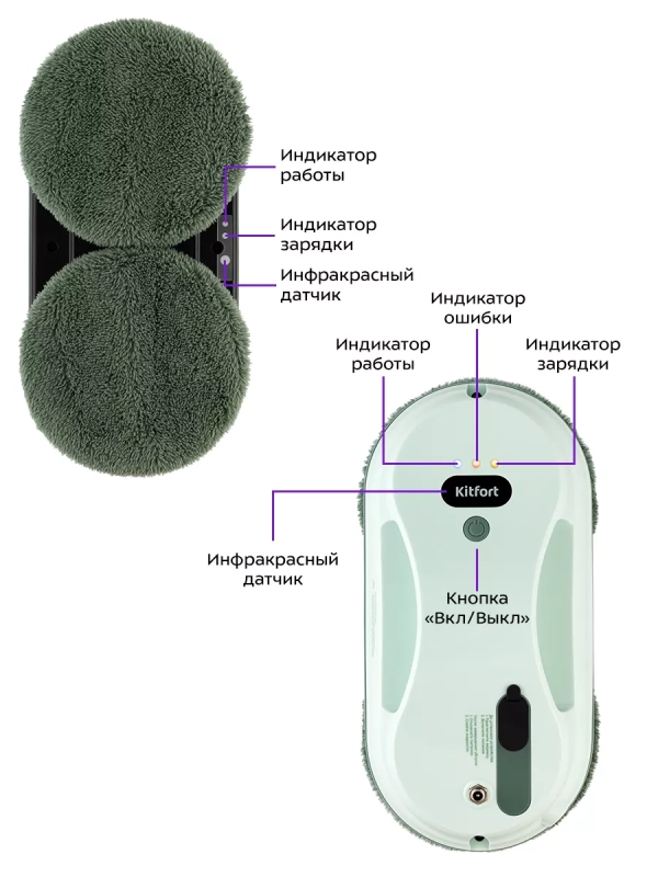 Робот мойщик окон КТ-5189 - 80 Вт