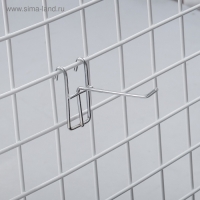 Крючок на одинарный, d=6 мм, L=10 см, цвет хром