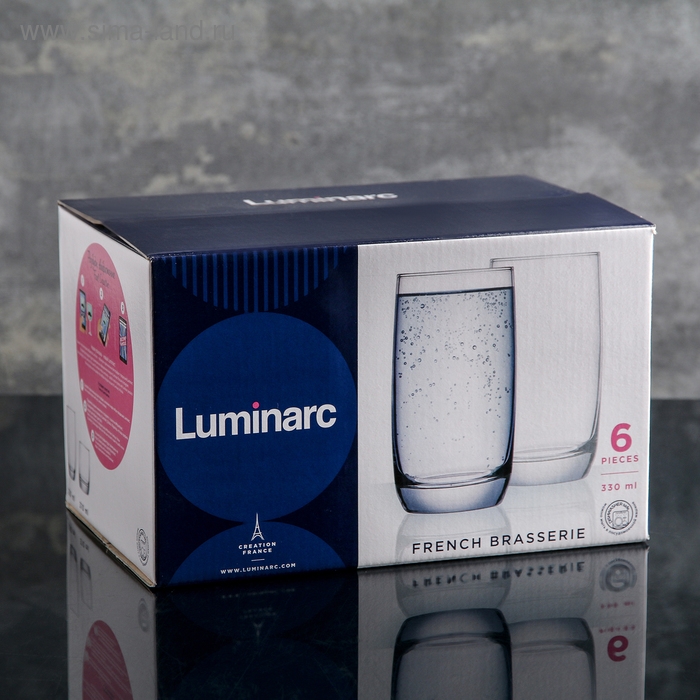 Набор стаканов &laquo;Французский ресторанчик&raquo;, 330 мл, 6 шт