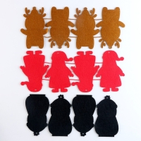 Гирлянда из фетра своими руками на новый год &laquo;Дед мороз и друзья&raquo;, набор для творчества