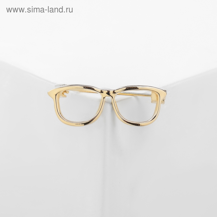 Брошь &laquo;Очки&raquo; оправа, цвет золото