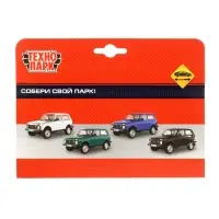 Машина металлическая "LADA 4x4", белая, 10 см, инерц. LADA4X4-11-WH