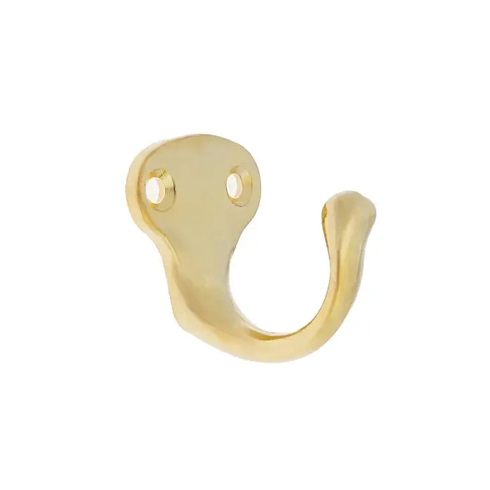 Крючок мебельный ТУНДРА TKO021, однорожковый, золото, 200 шт