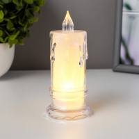 Ночник " Свеча" LED от батареек белый 4,5х4,5х11 см RISALUX Ночник " Свеча" LED от батареек белый 4,5х4,5х11 см RISALUX