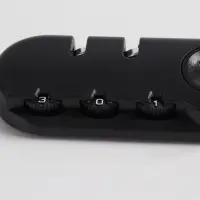 Замок кодовый для чемодана, с креплениями, 3.3&times;8.3&times;1.8 см, цвет чёрный