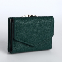 Кошелёк женский на кнопке, цвет зелёный Кошелёк женский на кнопке, цвет зелёный