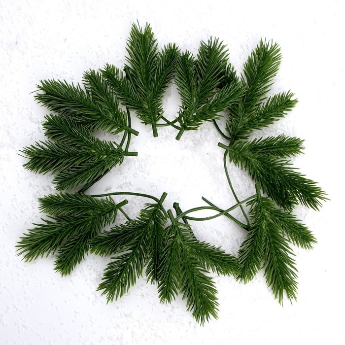 Декор &laquo;Веточка ели&raquo;, набор 10 шт., размер 1 шт. &mdash; 13 &times; 9 &times; 3 см