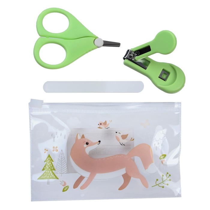 Маникюрный набор детский для самых маленьких &laquo;Лиса&raquo; (ножницы+щипчики+пилка)