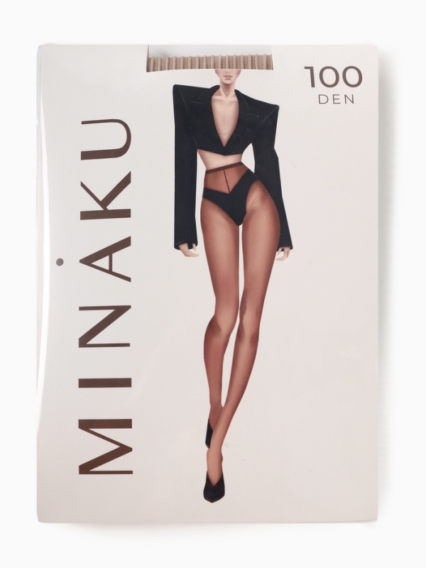 Женские колготки MINAKU 100 ден, цвет бежевый, размер 3/M