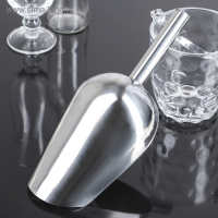 Совок из нержавеющей стали для льда и сыпучих продуктов, 30,5&times;13,5&times;6 см, цвет хромированный