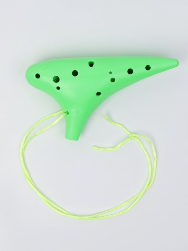 Окарина Music Life 12 отверстий, зелёная, 17,5 х 9,5 х 4,5 см