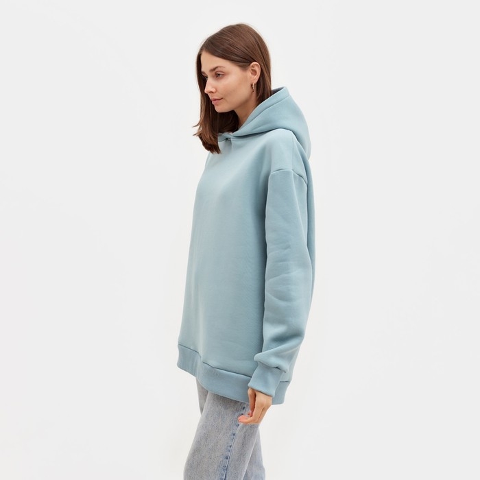 Худи женское MINAKU: Casual Collection цвет серо-голубой, р-р 42-44 Худи женское MINAKU: Casual Collection цвет серо-голубой, р-р 42-44