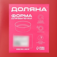 Противень Доляна &laquo;Ренард. Прямоугольник&raquo;, 28.5&times;19.5&times;3 см, антипригарное покрытие, красный