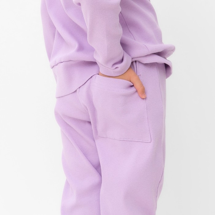 Костюм для девочки (свитшот, брюки) MINAKU, лиловый, рост 110 см