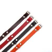 Ошейник кожаный однослойный неукрашенный, 1,2 см, ОШ 20-26 см, микс цветов и видов Ошейник кожаный однослойный неукрашенный, 1,2 см, ОШ 20-26 см, микс цветов и видов