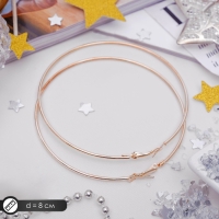 Серьги кольца &laquo;Классика&raquo; d=8 см, цвет золото