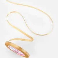 Лента атласная, 6 мм, 23&plusmn;1 м, золотисто-бежевая №186