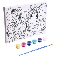 Набор для детского творчества Барби, холст для росписи, 15 &times; 20 см